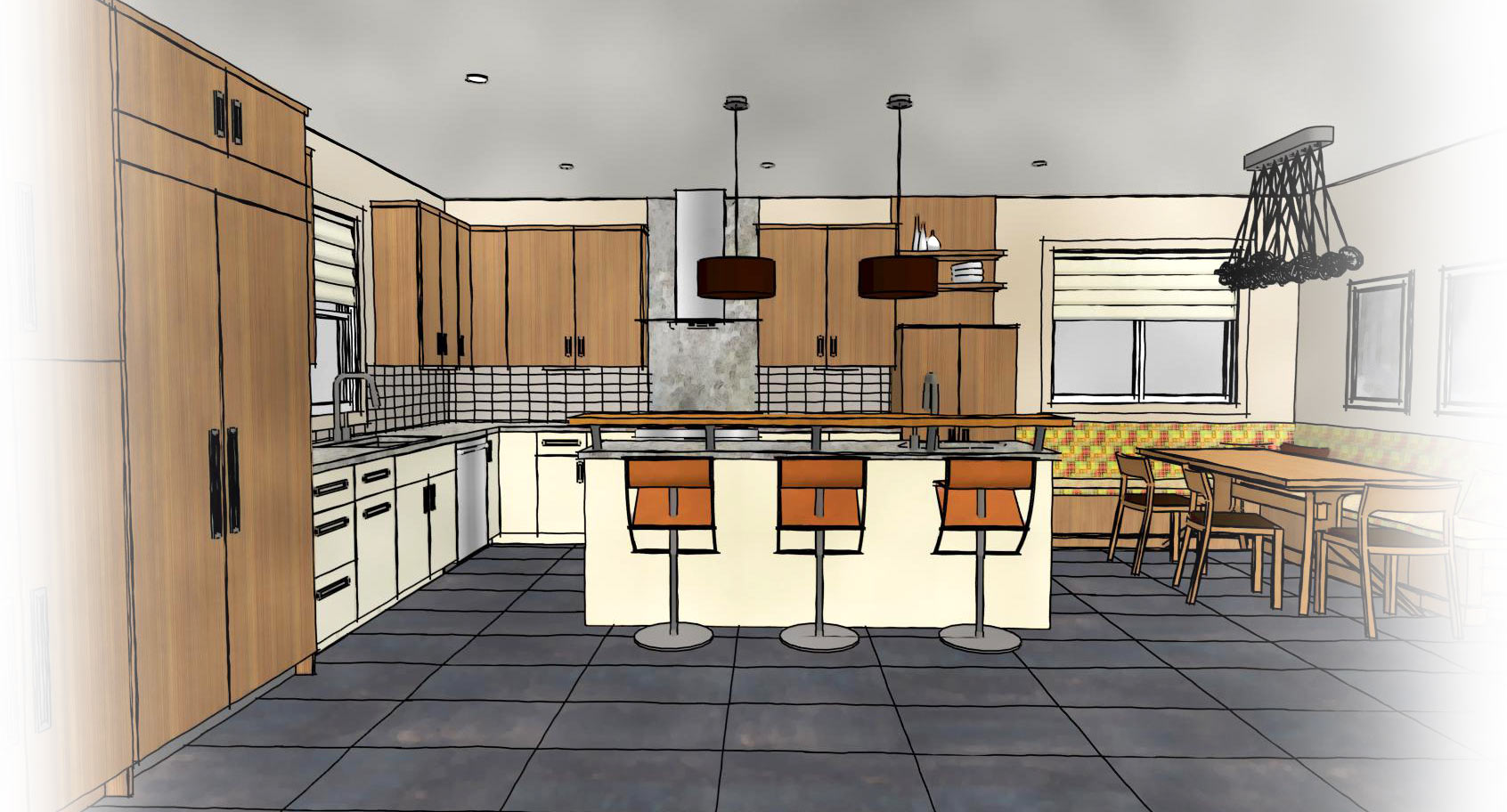 kitchen design drawings micro above range