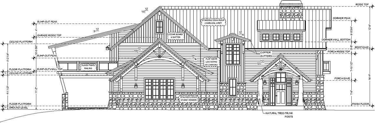 3D view and elevation of home