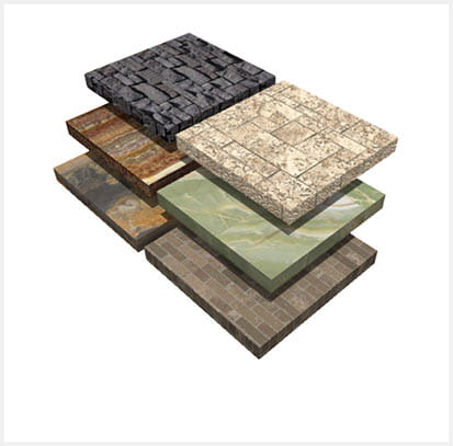 Masonry and stone materials for interior design - downloaded from the Chief Architect 3D Library