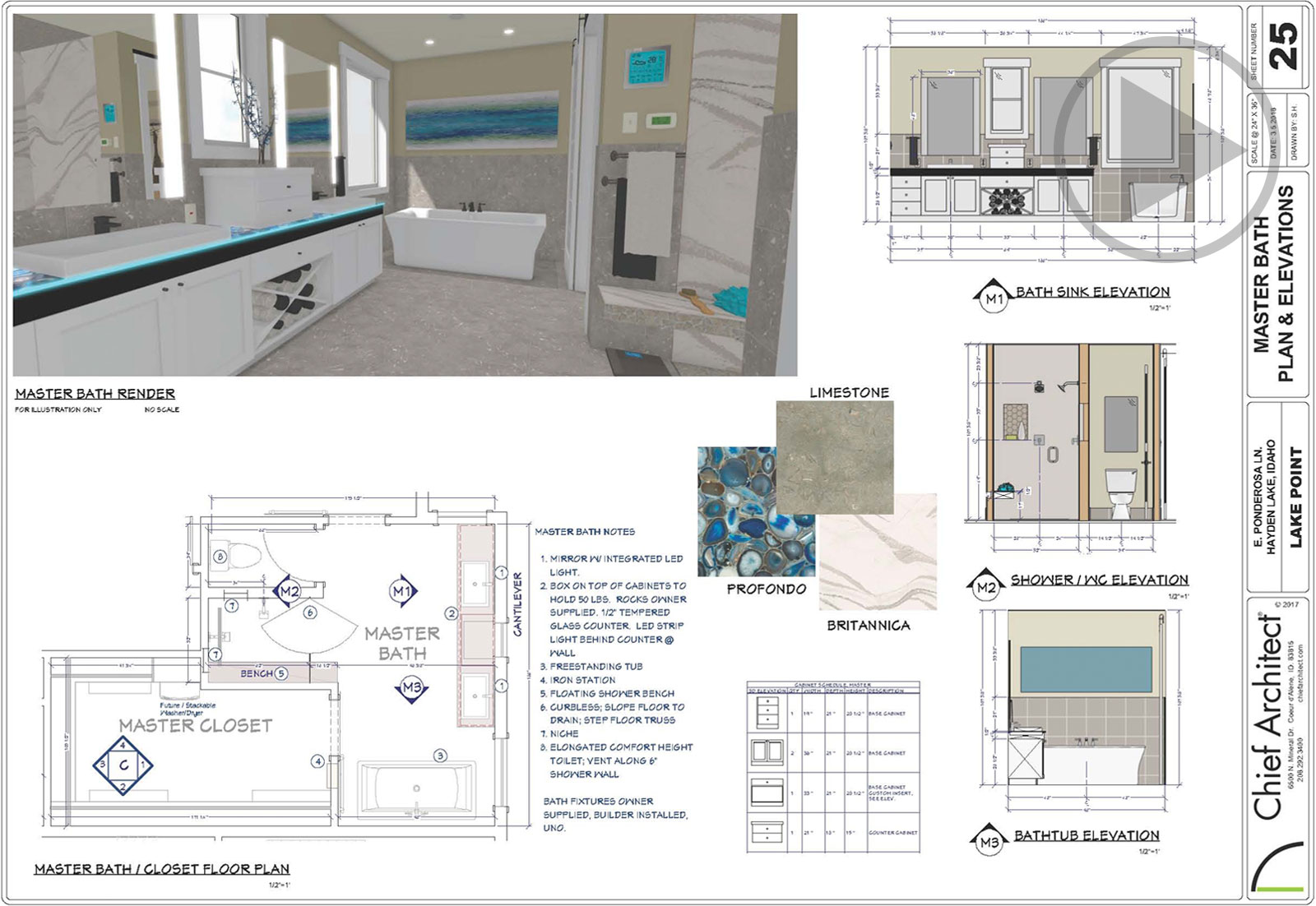 kitchen and bath floor plan 3d