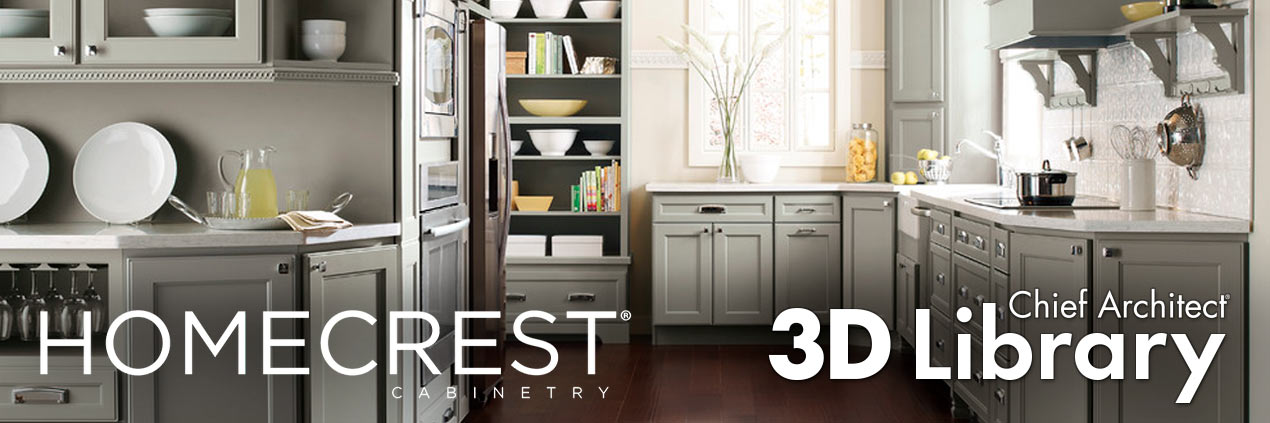 Homecrest&reg; Cabinetry | Chief Architect 3D Library Catalog