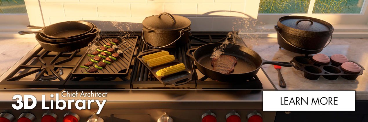 Kitchen Accessories No. 10 Cast Iron | Chief Architect 3D Library Catalog