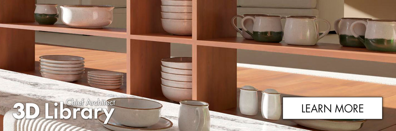 Kitchen Accessories: No.9 - Dinnerware | Chief Architect 3D Library Catalog