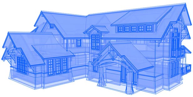 Glass House rendering technique
