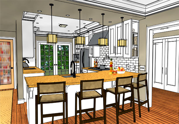 Photo for kitchen design rendering