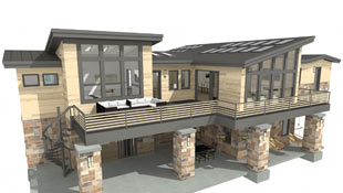 Single Stair Building Elevation Models